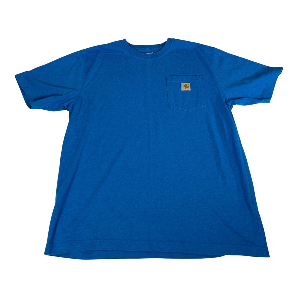 Carhartt K87 Mens Loose Fit Heavyweight Pocket T-Shirt Blue Heather Medium M